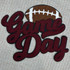 Maroon Game Day Football Chenille Patch