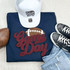 Maroon Game Day Football Chenille Patch, embroidered patch featuring a football and the words 'Game Day' in maroon chenille embroidery.