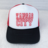 Kansas City Red PUFF Hat/Pocket Screen Print Heat Transfer