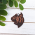 Wildcat Mascot Leather Keychain