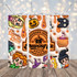 SSisters 3D Effect Straight Tumbler Sublimation Transfer, colorful Halloween-themed designs on a straight tumbler with a 3D effect and sublimation transfer.
