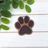 Paw Mascot Leather Keychain