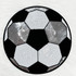 Sequins Soccer Patch Chenille Patch, decorative black and white soccer ball design with shiny sequins on hexagon patches.