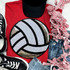 Sequins Volleyball Patch Chenille Patch, decorative volleyball patch with shiny sequins designed for clothing embellishment.