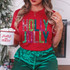 Holly Jolly Faux Sequins DTF Heat Transfer