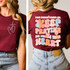 Heart Cross DTF Heat Transfer, colorful and playful graphic design for clothing decoration.