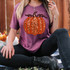 Faux Embroidered Sequin Pumpkin DTF Heat Transfer