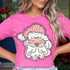 Santa Claus Is Coming To Town Pink Santa DTF Heat Transfer
