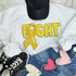 Yellow Ribbon Fight Sequins Chenille Patch