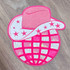 Cowboy Hat Sequin Disco Ball Chenille Patch, pink and white patch with star and disco ball design, featuring sequin and chenille details.