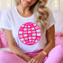 FAUX CHENILLE Pink Disco Ball DTF Heat Transfer