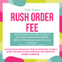 RUSH ORDER FEE - 1-2 BUSINESS DAYS PROCESSING