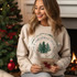 How Lovely Are Thy Branches DTF Heat Transfer, Christmas-themed sweatshirt with pine trees and festive message