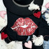 RED LIPS Sequin Patch