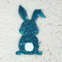 BLUE Sequin Bunny Pocket Sized Patch