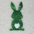 GREEN Sequin Bunny Pocket Sized Patch