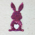 PINK Sequin Bunny Pocket Sized Patch