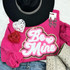 Be Mine Sequin Chenille Patch, pink and white sequined patch with the text 'Be Mine' on a pink sweatshirt, surrounded by decorative hearts, earrings, and accessories.