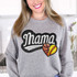 Basketball/Softball Mama Heart FAUX Embroidery DTF Heat Transfer