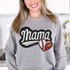 Baseball/Basketball Mama Heart FAUX Embroidery DTF Heat Transfer