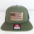 Gun American Flag Leather Hat Patch