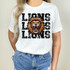 Lions Stacked Faux Embroidery DTF Heat Transfer
