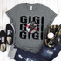 Gigi Baseball Stacked Faux Embroidery DTF Heat Transfer