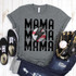 Mama Baseball Stacked Faux Embroidery DTF Heat Transfer