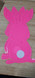 FLAWED Adult Pink Bunny Sequin Patch *READ DESCRIPTION*
