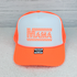 Neon ORANGE Checkered MAMA Hat/Pocket Screen Print Heat Transfer