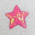 Flat NEON PINK sequin STAR HAT/POCKET Patch