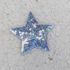 Flat SILVER sequin STAR HAT/POCKET Patch