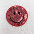 RED Sequin Happy Face HAT/POCKET Patch