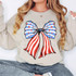 Stars And Stripes Bow DTF Heat Transfer