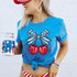 Patriotic Cherries With Bow DTF Heat Transfer