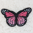 Pink Butterfly Embroidered  HAT/POCKET Patch