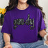 Game Day Sequin Patch, a purple T-shirt with a black glittery 'game day' design.