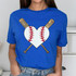 Baseball Heart and Bats Chenille/Sequin Patch, baseball-themed heart with batting practice bats in sequin and chenille material