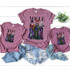 Hocus Pocus Sanderson Sisters Vogue YOUTH Screen Print Heat Transfer T-shirts, set of three with purple color and illustrated witch sisters design.