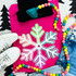 Multi-Colored Chenille/Sequin Snowflake Patch