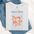 Guest Check Party Like It's 1776 DTF Heat Transfer, white T-shirt with patriotic party design featuring American flags and celebration theme.