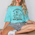 My Flabbers Have Been Gasted DTF Heat Transfer, a humorous cartoon duck design on a turquoise t-shirt for casual wear.