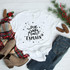 Dear Santa I Can Explain Sublimation Transfer, white T-shirt with a festive design and text, holiday decor and fashion apparel displayed for Christmas themed sublimation printing.