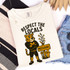 Respect Your Locals - PICK YOUR TEAM DTF Heat Transfer, a t-shirt with a tiger mascot holding a Missouri sign and surrounded by flowers and plants.