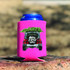 Christmas Jeep HAT/POCKET Screen Print Heat Transfer, pink fabric beverage holder with a black SUV graphic, Christmas wreath on top, and 'Merry Christmas' text on the spare tire.