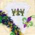 Paint splatter Fleur de lis crawdads Mardi Gras Sublimation Transfer