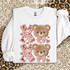 Faux Sequin & Fluffy XOXO Bear DTF Heat Transfer