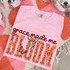 Grace Made Me Bloom DTF Heat Transfer, pink t-shirt with floral and butterfly design with the text 'grace made me bloom'.
