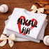 Baseball Heart Title DTF Heat Transfer, printed design on white T-shirt featuring a red heart outline with the words 'Baseball Girl' in bold black font.