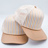 Neutral Stripe Structured Cotton Trucker Hat – Fully Adjustable Boutique Blank Cap